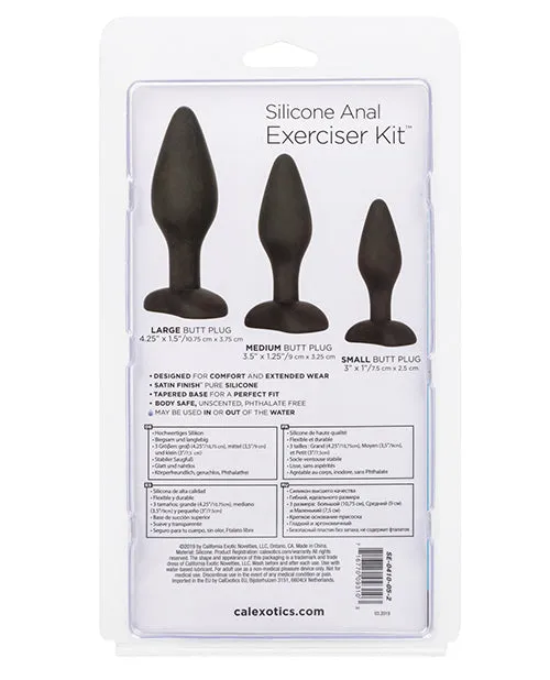 Anal Cal Exotics Silicone Anal Exerciser Kit Black