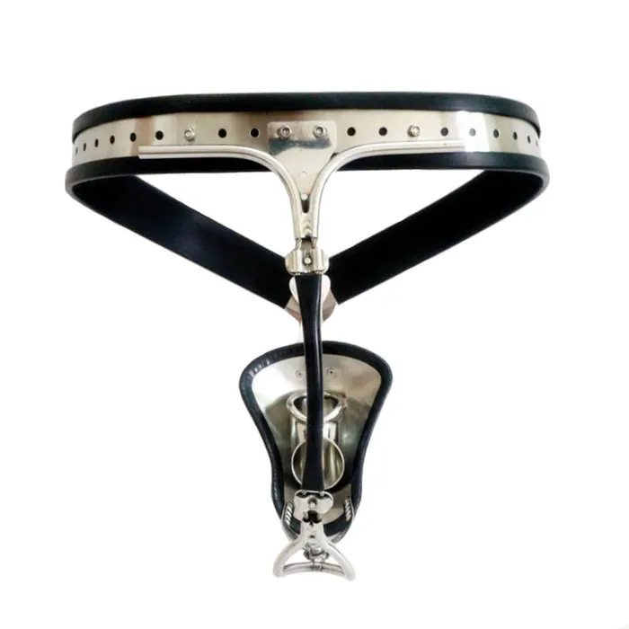 Male Sex Toys CHASTITY CAGE CO Male Stainless Steel Adjustable Chastity Belt
