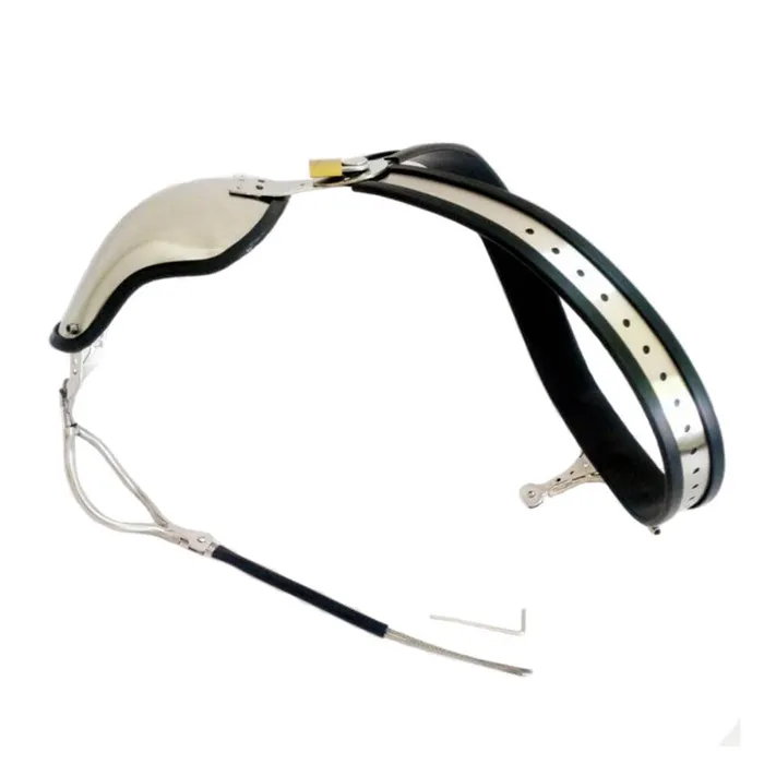 Male Sex Toys CHASTITY CAGE CO Male Stainless Steel Adjustable Chastity Belt