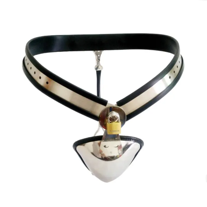 Male Sex Toys CHASTITY CAGE CO Male Stainless Steel Adjustable Chastity Belt