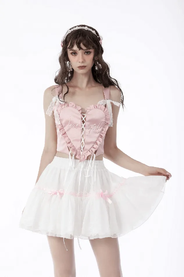 Pleated Mini Skirt with Pink Bows Sweet Lolita Style EVEs SECRETS Vibrators