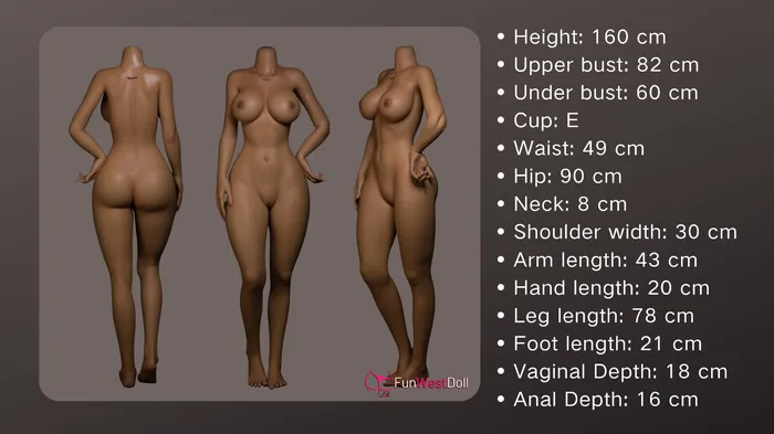 FUNWEST DOLL Male Sex Toys FunWest Doll 160 cm E Silicone European Cherie
