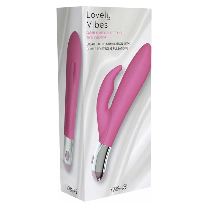 Mae B Lovely Vibes Rabbit Shaped Soft Touch Twin Vibrator Vibrator Pink Mae B Vibrators Mae B Lovely Vibes Rabbit Shaped Soft Touch Twin Vibrator Vibrator Pink Mae B Vibrators