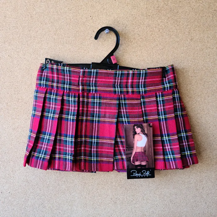 Rene Rofe Rene Rofe Schoolgirl Mini Skirt Red Small Medium Large Extra Large Mens Underwear
