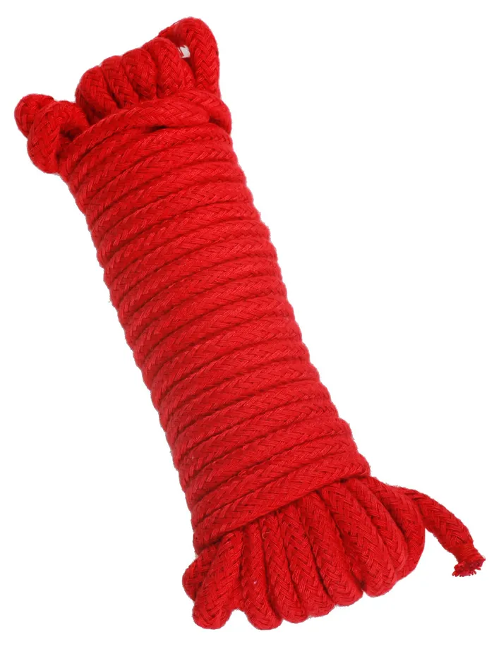 Restraints 10m Cotton Bondage Rope in Red HonourSkintwocom