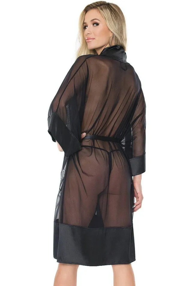 Coquette Coquette 20310 Sheer Kimono Black OS Anal