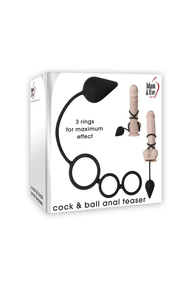 Male Sex Toys Adam Eve Adam Eve Cock Ball Anal Teaser Black