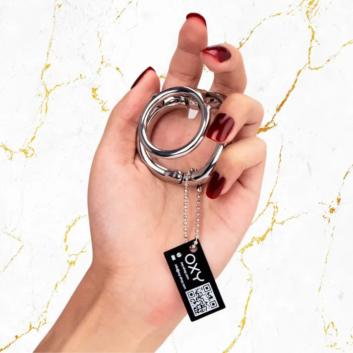 Oxyshop Male Sex Toys Chastity Training ring Flat Locking Double Cock ring