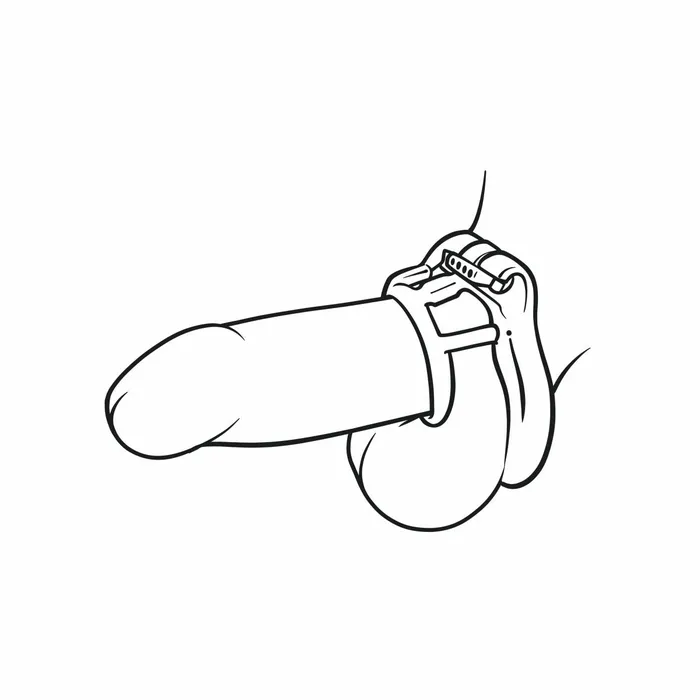 Oxyshop Male Sex Toys Chastity Training ring Flat Locking Double Cock ring