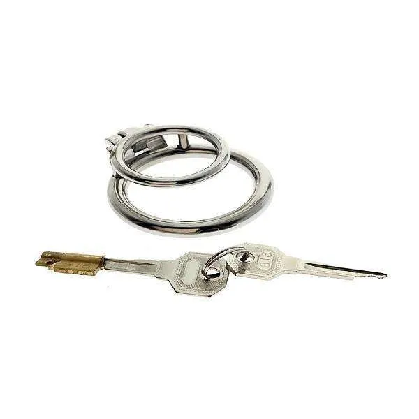 Oxyshop Male Sex Toys Chastity Training ring Flat Locking Double Cock ring