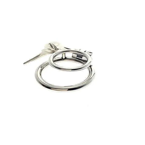 Oxyshop Male Sex Toys Chastity Training ring Flat Locking Double Cock ring