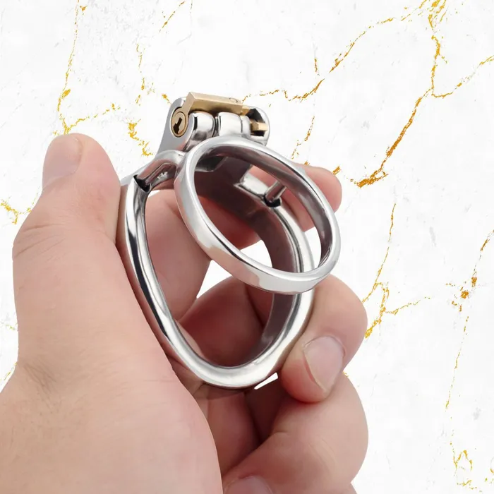 Oxyshop Male Sex Toys Chastity Training ring Flat Locking Double Cock ring