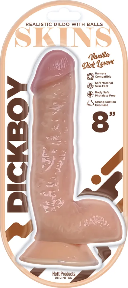 Dildos Dickboy Skins Dildo With Balls 8 Inch Vanilla Dick Lover Hott Products