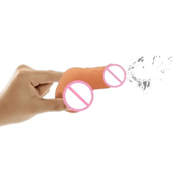 Teeny Tiny 2 Inch Short Squirting Dildo Starter Shooting Lovegasm Dildos