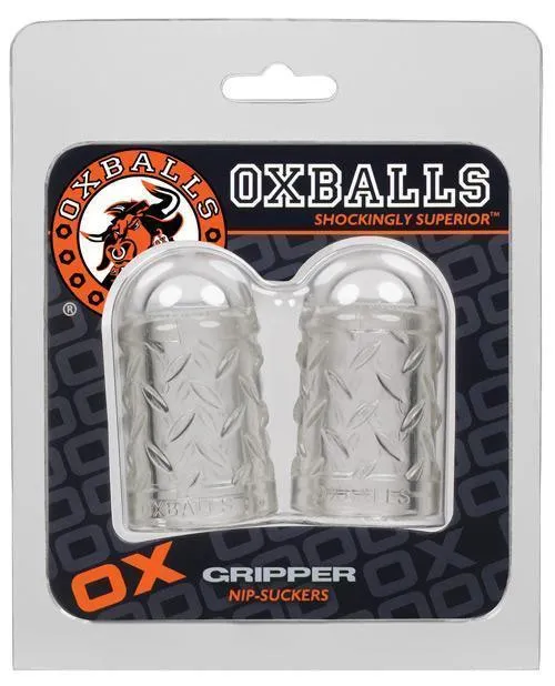 Dildos Oxballs Gripper Nipple Suckers Clear Blue Ox Designs LLCDba Oxballs
