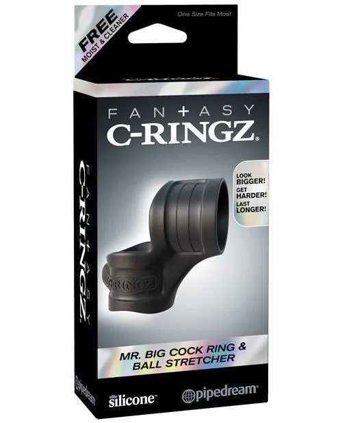Fantasy Cringz Mr Big Cock Ring Ball Stretcher Black Pipedream Products Male Sex Toys Fantasy Cringz Mr Big Cock Ring Ball Stretcher Black Pipedream Products Male Sex Toys
