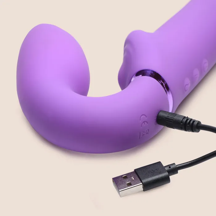 Female Sex Toys XR Brands GPulse Vibrating Strapless StrapOn vibrating and inflatable