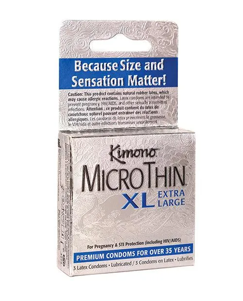Male Sex Toys Paradise Marketing Kimono Microthin XL Condoms Pack of 3 Male Sex Toys Paradise Marketing Kimono Microthin XL Condoms Pack of 3