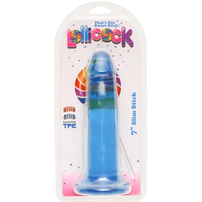 Dildos Lollicock Lollicock 7 Inch Slim Stick Berry Ice Dildo