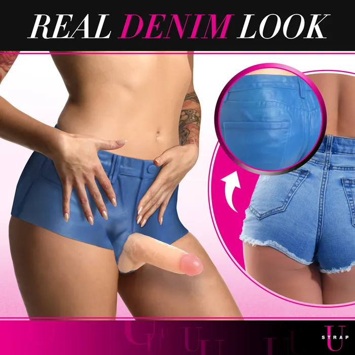 Female Sex Toys Booty Shorts 6 Dildo Silicone Strap On Harness Small Strap U