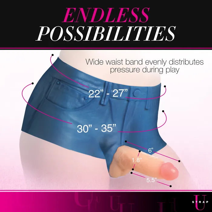 Female Sex Toys Booty Shorts 6 Dildo Silicone Strap On Harness Small Strap U