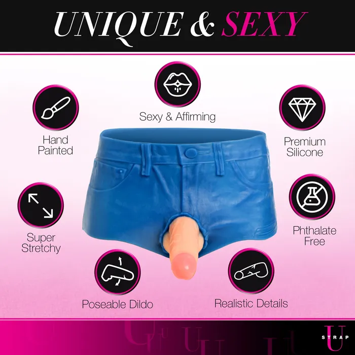 Female Sex Toys Booty Shorts 6 Dildo Silicone Strap On Harness Small Strap U