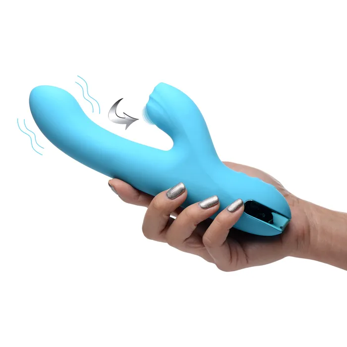 Inmi 5 Star Rabbit 13X Silicone Pulsing Vibrating Rabbit Teal Vibrators