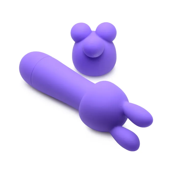 Rocket 10X Silicone Rechargeable Mini Wand w 2 Attachments Gossip Female Sex Toys