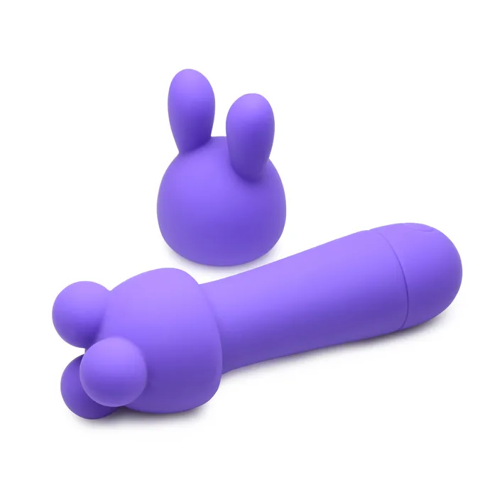 Rocket 10X Silicone Rechargeable Mini Wand w 2 Attachments Gossip Female Sex Toys