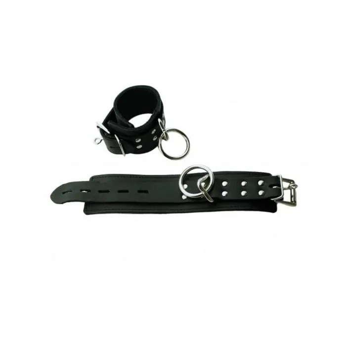 Spartacus Anal Wrist Restraints Black Faux Fur