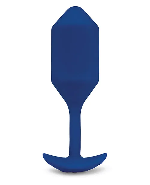 bVibe Vibrating Weighted Snug Plug XL 247 g Navy Open Desires Male Sex Toys