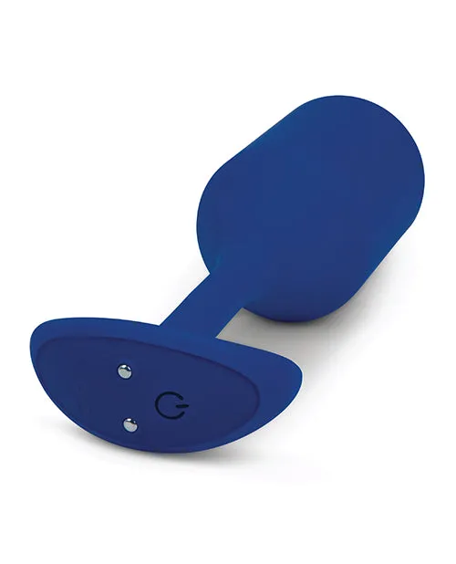 bVibe Vibrating Weighted Snug Plug XL 247 g Navy Open Desires Male Sex Toys