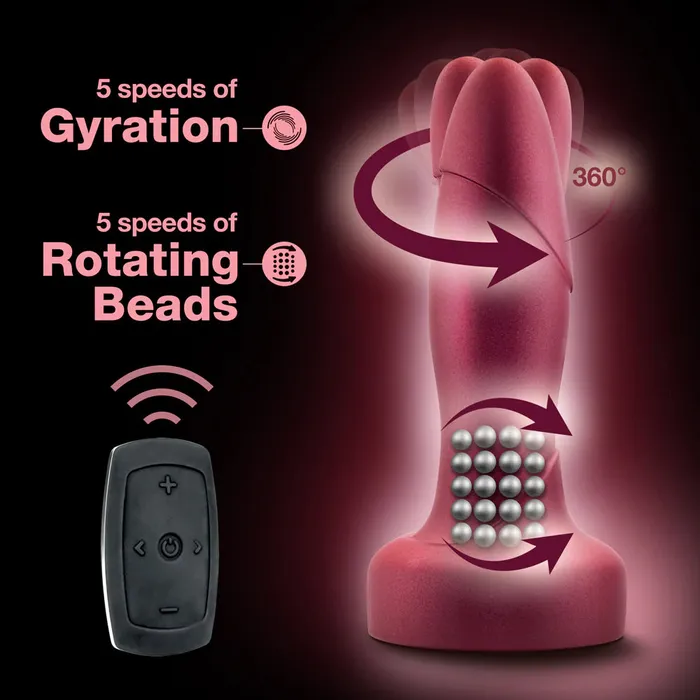 Blush Anal Adventures Matrix Atomic Plug with Remote Martian Wine Blush Anal