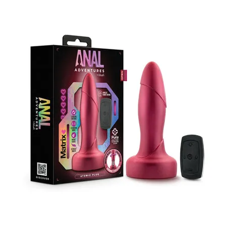 Blush Anal Adventures Matrix Atomic Plug with Remote Martian Wine Blush Anal