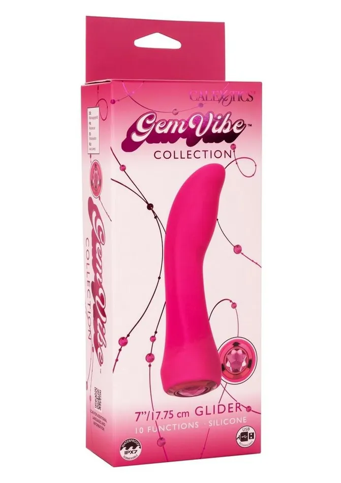 Gem Vibe Female Sex Toys Gem Vibe Collection Glider Rechargeable Silicone GSpot Vibrator