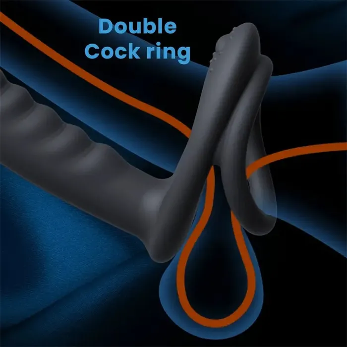 Inyarose Male Sex Toys Double Ring Pull Bead Locking Ring