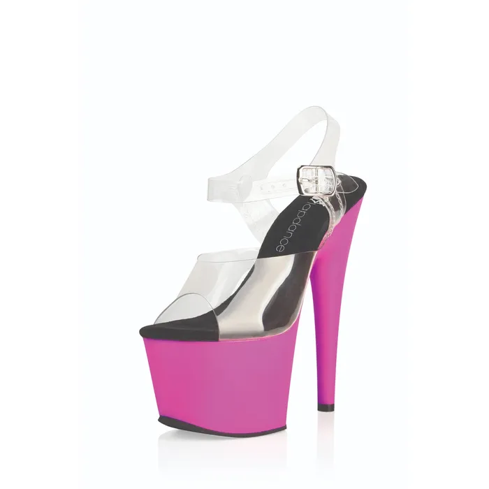 Lapdance Clear Pink UV Platform Sandals Quick Release Lapdance Dildos