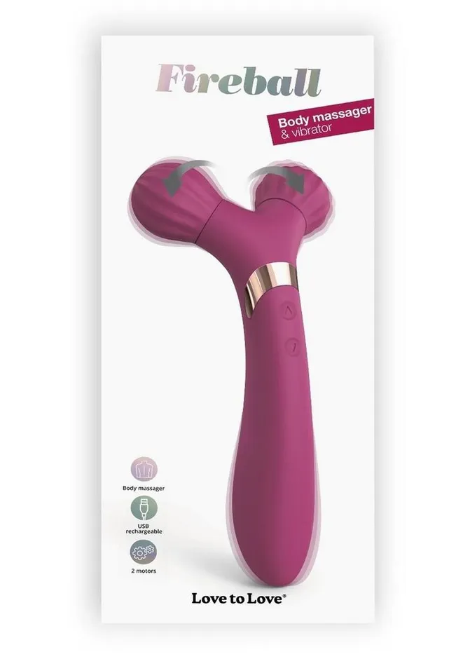 Love to Love Female Sex Toys Fireball Rechargeable Silicone Body Massager and Vibrator