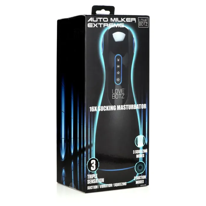 LoveBotz Auto Milker Extreme 16X Sucking Masturbator Black LoveBotz Male Sex Toys LoveBotz Auto Milker Extreme 16X Sucking Masturbator Black LoveBotz Male Sex Toys