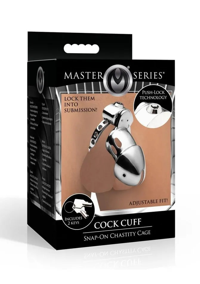 Male Sex Toys Master Series Cock Cuff SnapOn Chastity Cage Master Series