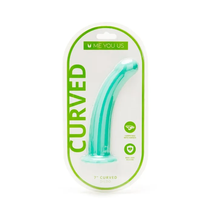 Me You Us Me You Us Curved Dildo Aqua 7 Inch Dildos