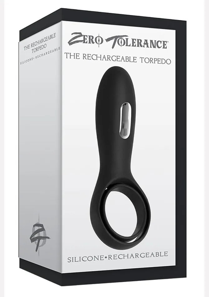 Zero Tolerance Male Sex Toys Zero Tolerance The Rechargeable Silicone Torpedo Vibrating Cock Ring