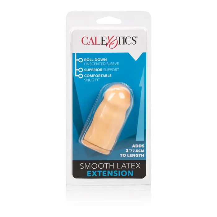 3 Inch Smooth Latex Extension Ivory CalExotics Anal 3 Inch Smooth Latex Extension Ivory CalExotics Anal