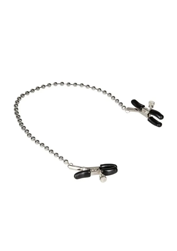 Anal Nipple Play Silver Beaded Chain Nipple Clamps Nipple Play