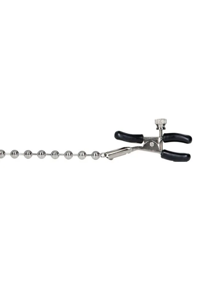 Anal Nipple Play Silver Beaded Chain Nipple Clamps Nipple Play
