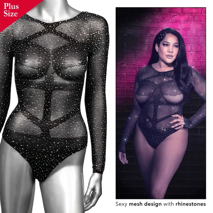 CalExotics Anal Radiance Long Sleeve Body Suit Queen Black CalExotics Anal Radiance Long Sleeve Body Suit Queen Black