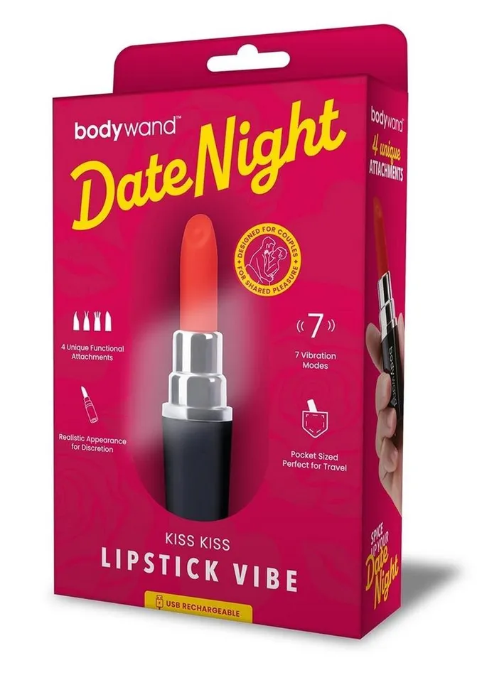 Female Sex Toys Bodywand Bodywand Date Night Kiss Kiss Rechargeable Silicone Lipstick Vibrator Female Sex Toys Bodywand Bodywand Date Night Kiss Kiss Rechargeable Silicone Lipstick Vibrator