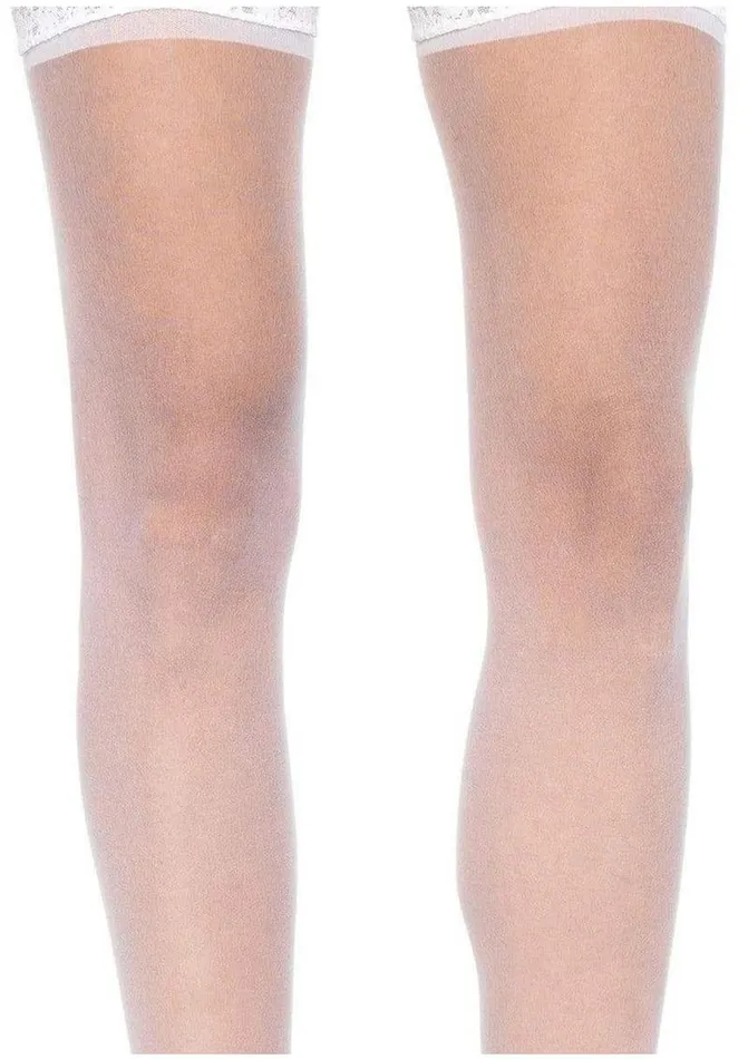 Hosiery Leg Avenue Leg Avenue Sheer ThiHi with Lace Garter Belt
