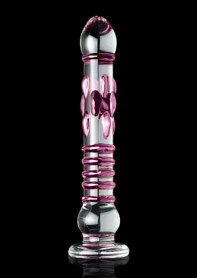 Icicles Dildos Icicles No 6 Textured Glass Dildo