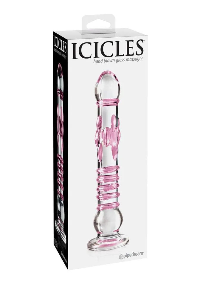 Icicles Dildos Icicles No 6 Textured Glass Dildo